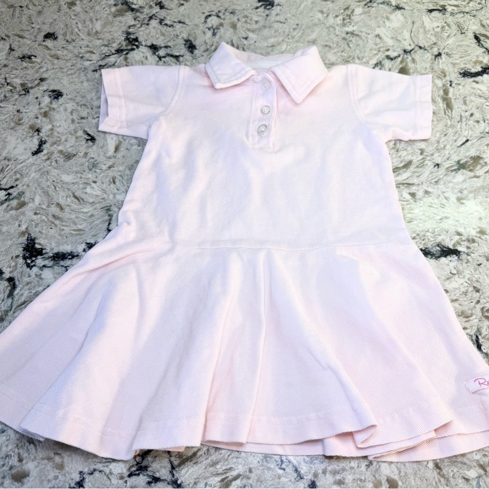 Ruffle Butts Light Pink Tennis Polo Dress